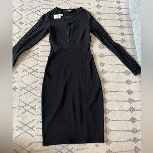 Elegant Black Long Sleeve Dress